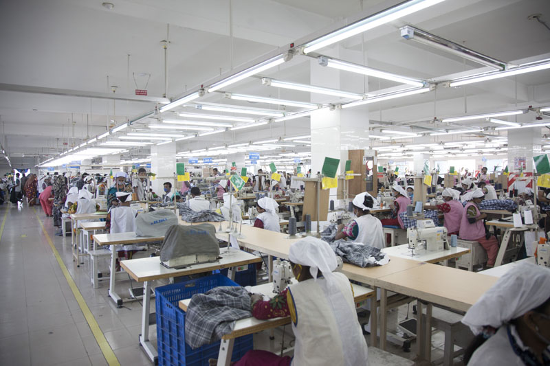 Garment production line used as a manufacturing sourcing reference